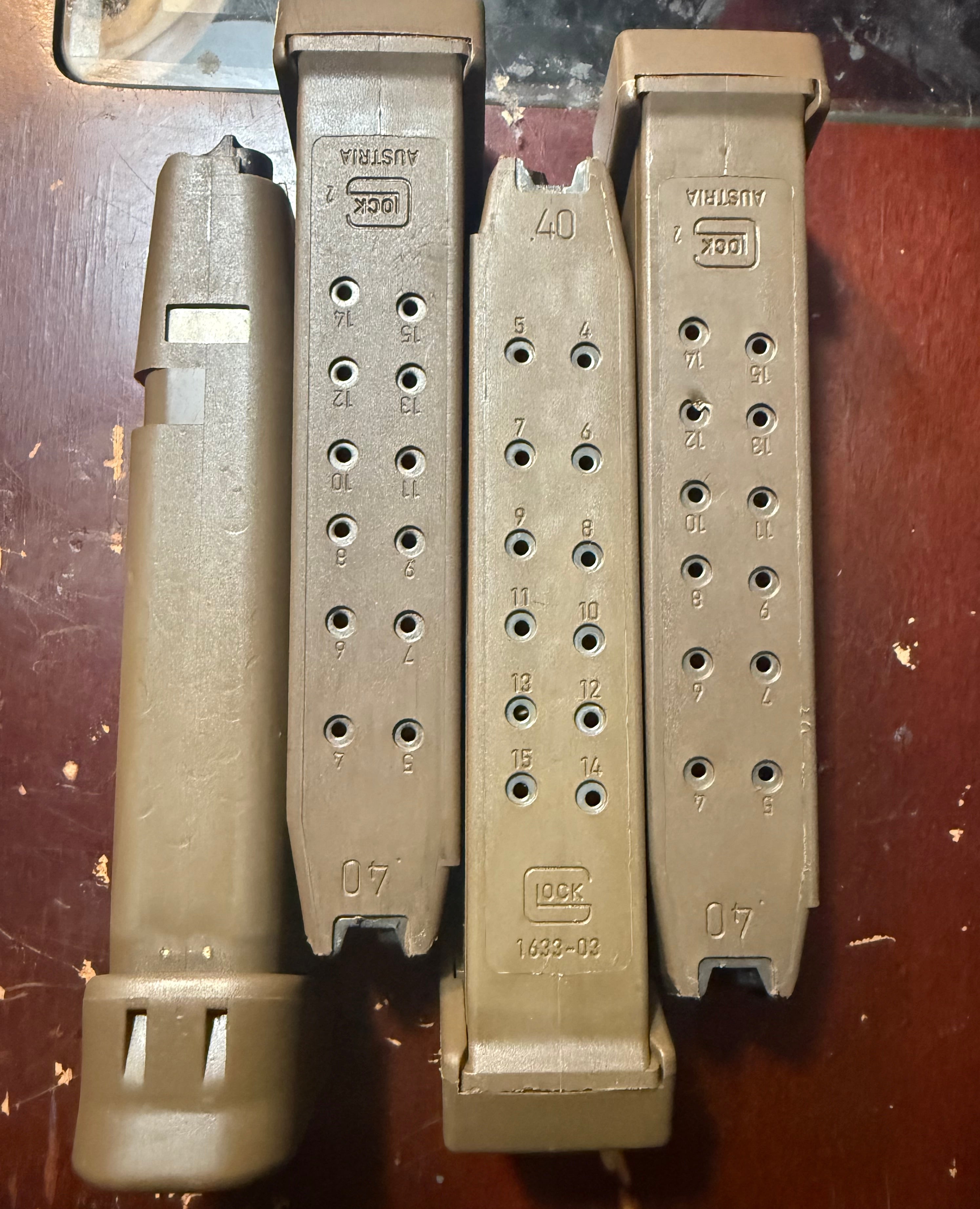 Factory Glock .40 cal Dark Earth DoD Special Missions Unit 15 round Magazine